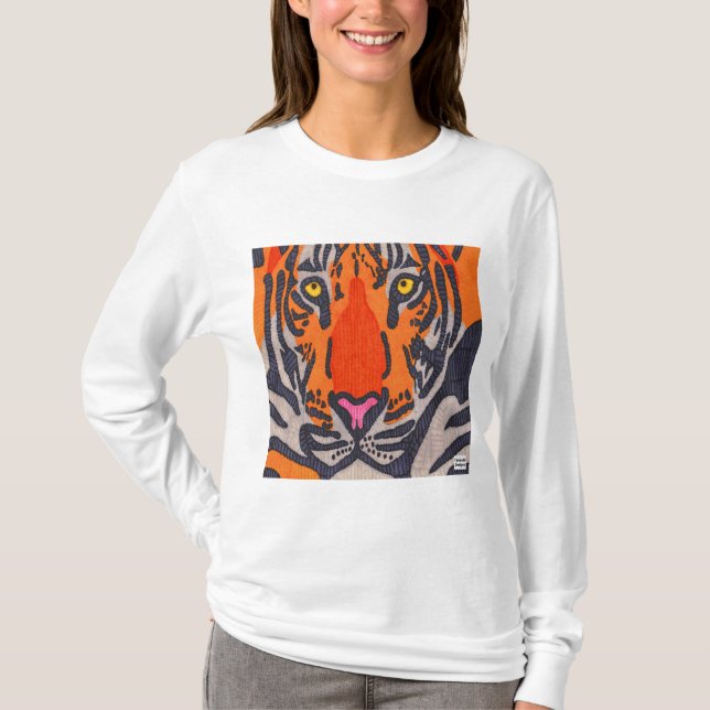 Tiger (white) - Women's Long Sleeve Shirt (Front)