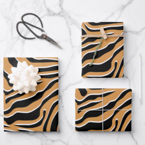 Tiger Wild Animal Print Wrapping Paper Sheets