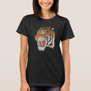 Tiger Wild Animal Tiger Head T-Shirt