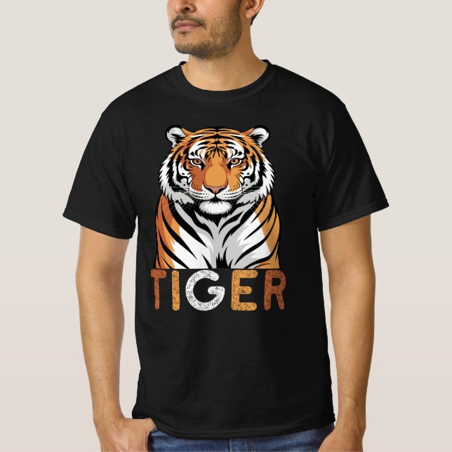 Tiger, Wild Animals T-Shirt (Front)