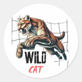 Tiger Wild CAT Classic Round Sticker