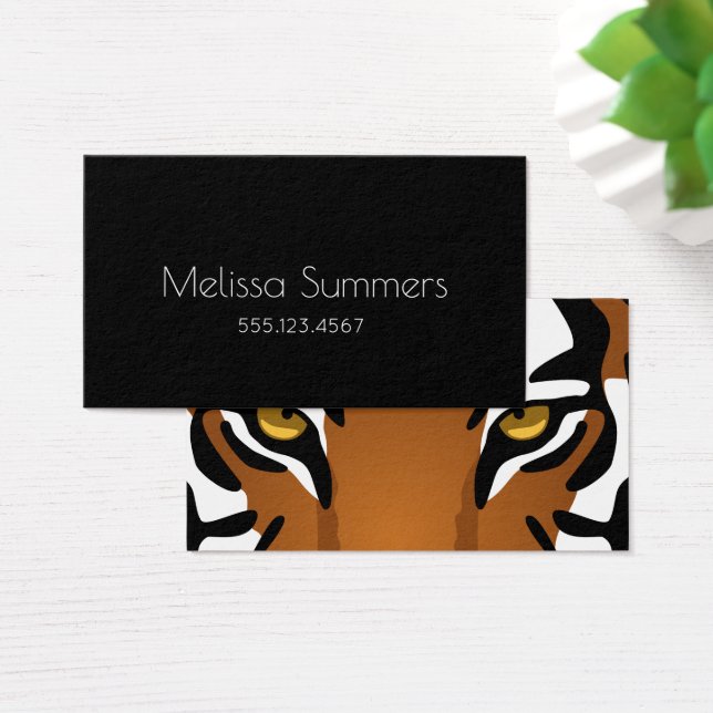 Tiger, Wild Cat on Black (Desk)