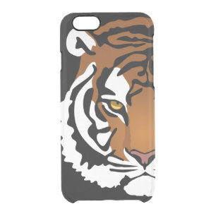 Tiger, Wild Cat on Black Clear iPhone 6/6S Case