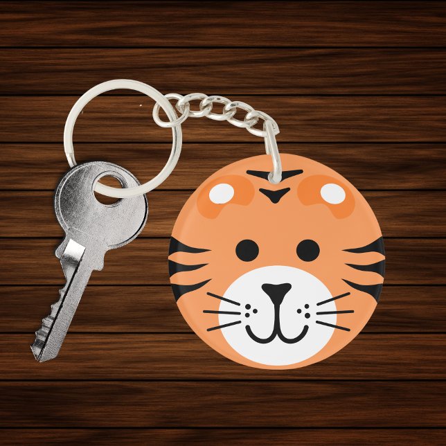 Tiger Wild One Jungle Safari Animal Kids Birthday  Keychain (Creator Uploaded)