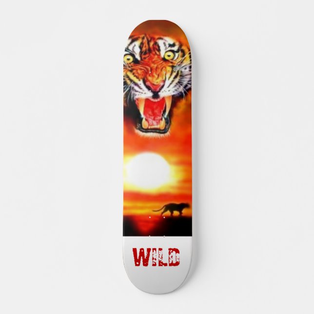 tiger, WILD Skateboard Deck (Front)