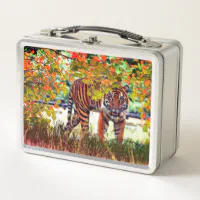 Blue White Tiger Lunch Box, Zazzle