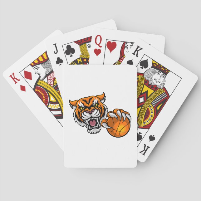 tiger with a ball poker cards (Back)