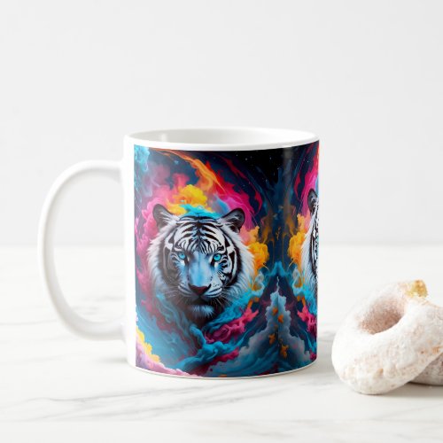 Tiger with a mystical and ethereal appearance coffee mug