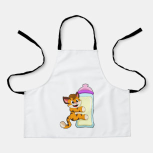 Tiger with Baby bottle of Milk Apron