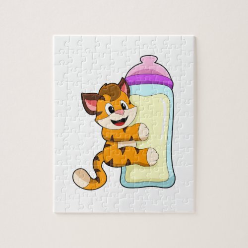 Tiger with Baby bottle of Milk Jigsaw Puzzle