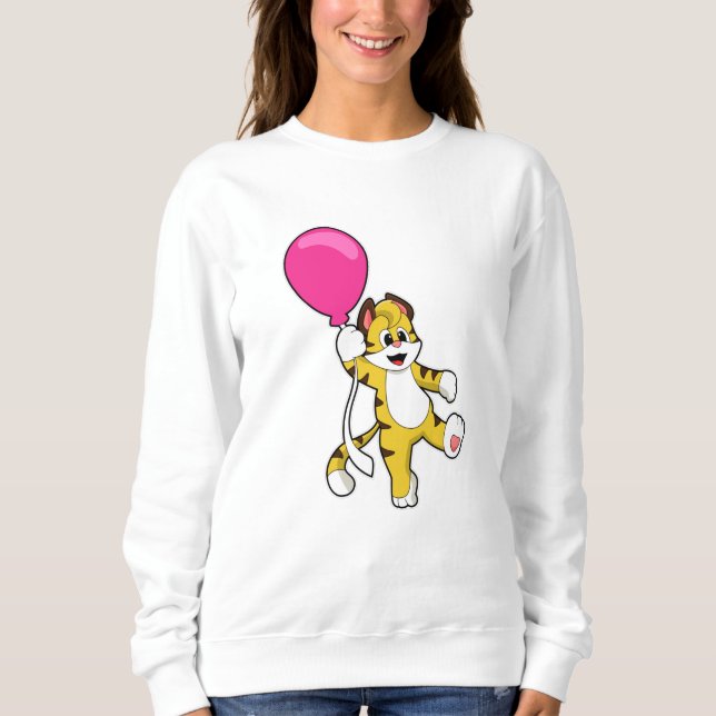 Tiger with Balloon Sweatshirt (Front)