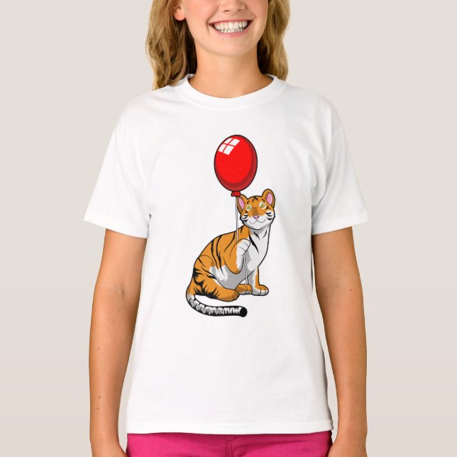 Tiger with Balloon T-Shirt (Front)