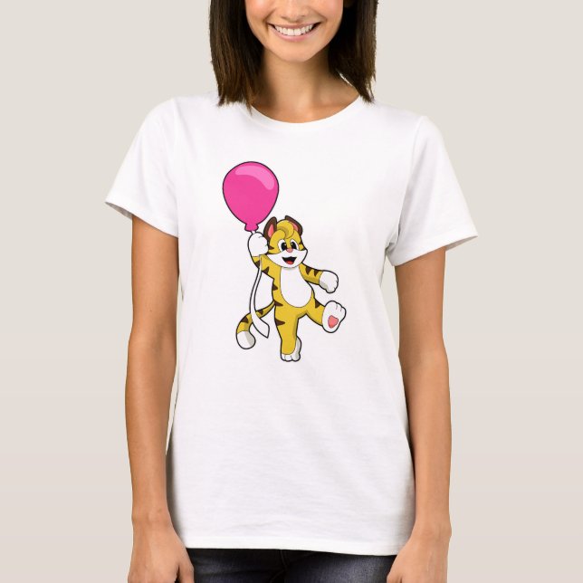 Tiger with Balloon T-Shirt (Front)