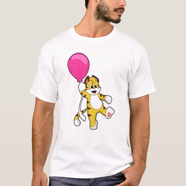 Tiger with Balloon T-Shirt (Front)