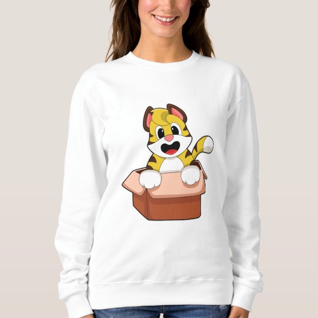 Tiger with Box Sweatshirt (Front)