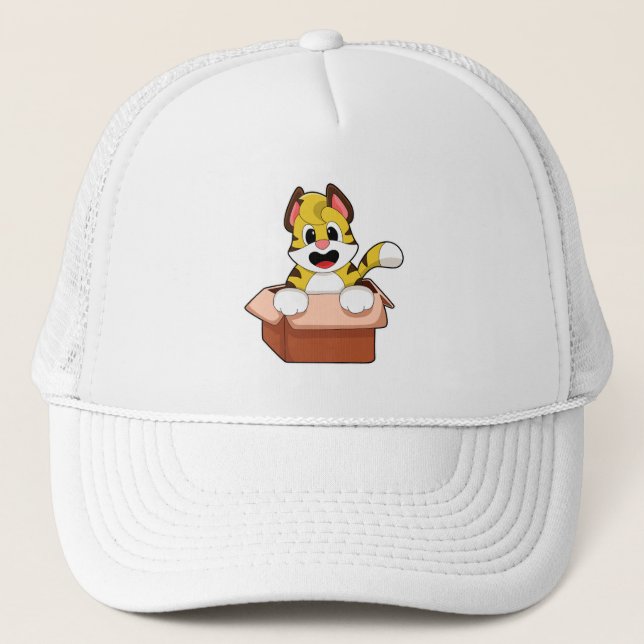 Tiger with Box Trucker Hat (Front)