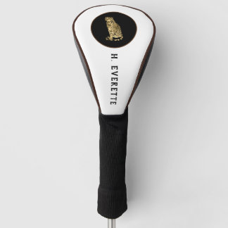 Tiger with Brown & Black Background Golf Head Cover