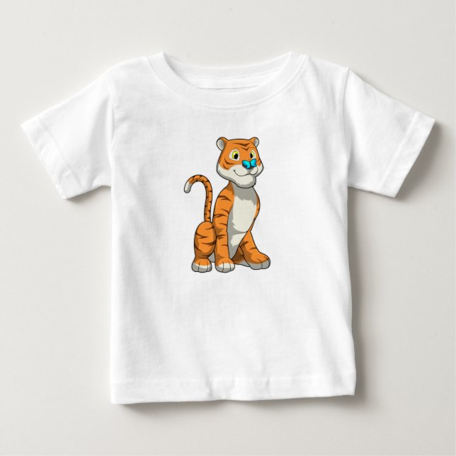 Tiger with Butterfly Baby T-Shirt (Front)