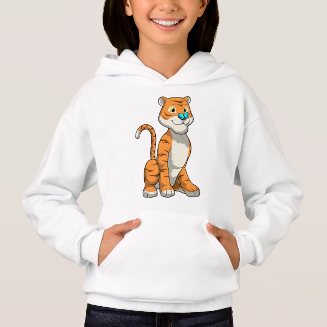 Tiger with Butterfly Hoodie (Front)