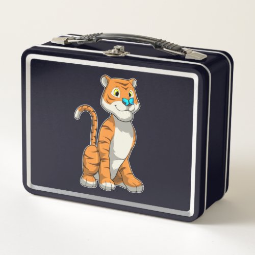 Tiger with Butterfly Metal Lunch Box