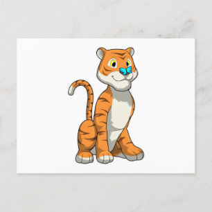 Tiger with Butterfly Postcard
