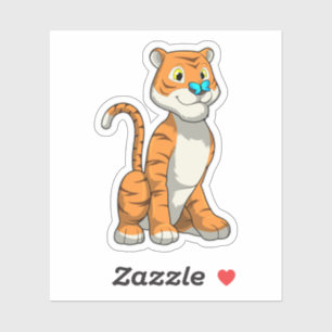 Tiger with Butterfly Sticker