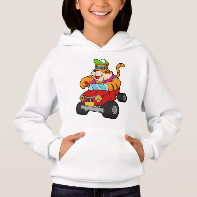 Tiger with Car Hoodie (Front)