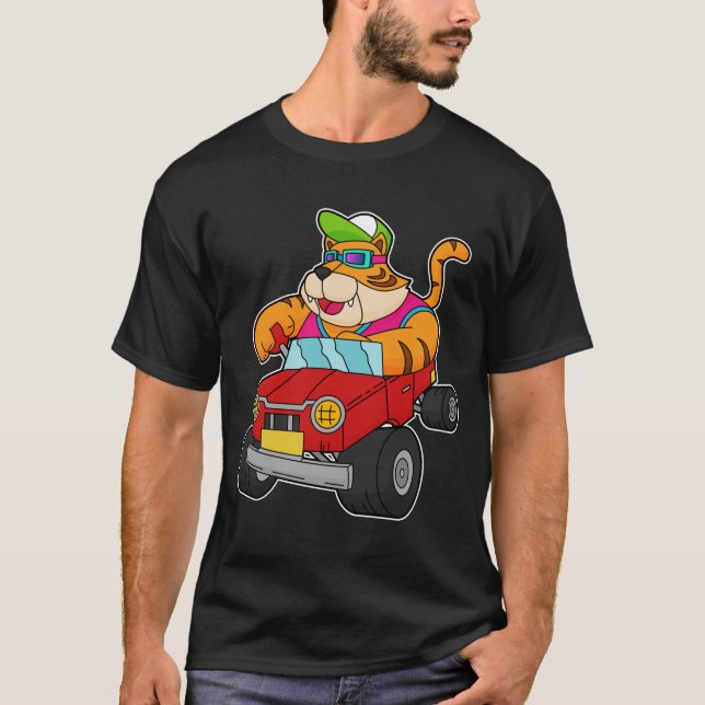 Tiger with Car T-Shirt (Front)