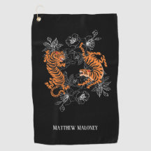 Tiger With Cherry Blossom Golf Your Name