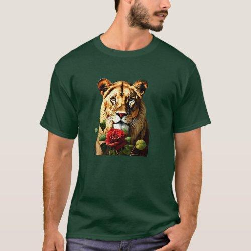 Tiger with flower T_Shirt
