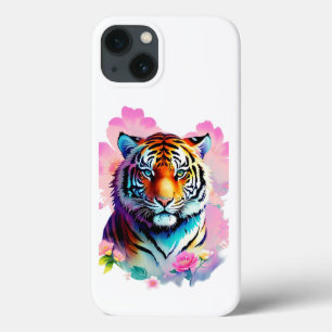 Tiger with Flowers iPhone 13 Case