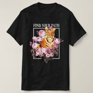 Tiger With Flowers T-Shirt