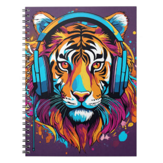 Tiger With Headphone NOTEBOOK