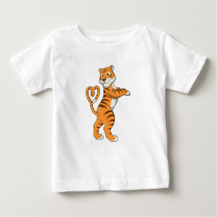 Tiger with Heart Baby T-Shirt