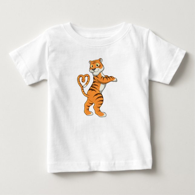 Tiger with Heart Baby T-Shirt (Front)
