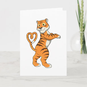 Tiger with Heart Card