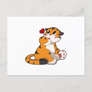 Tiger with Heart Postcard
