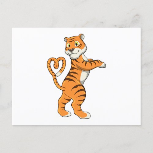 Tiger with Heart Postcard