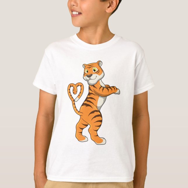 Tiger with Heart T-Shirt (Front)