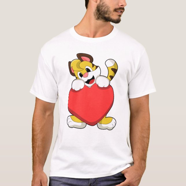 Tiger with Heart T-Shirt (Front)