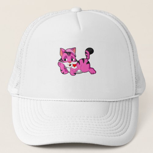 Tiger with Heart Trucker Hat