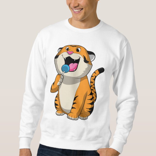 Tiger with Lollipop Sweatshirt (Front)