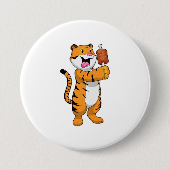 Tiger with Meat Button (Front)