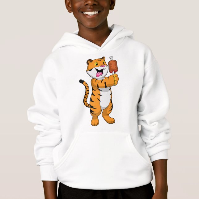 Tiger with Meat Hoodie (Front)