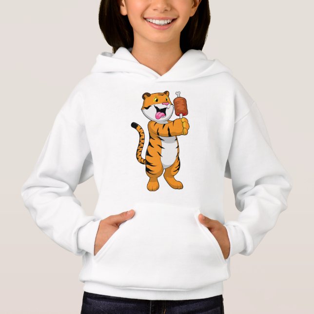 Tiger with Meat Hoodie (Front)