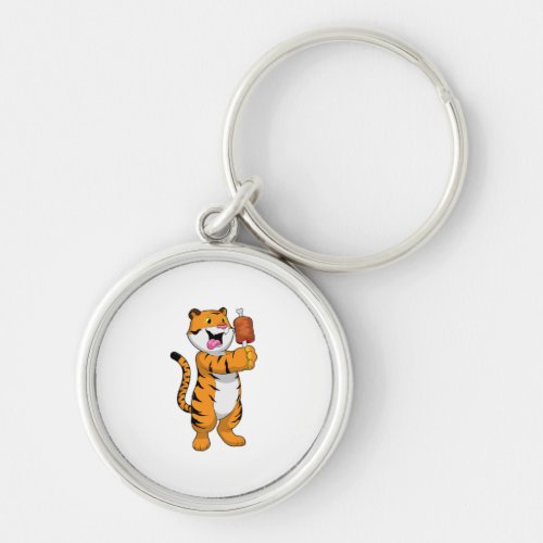 Tiger with Meat Keychain
