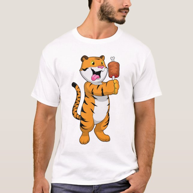 Tiger with Meat T-Shirt (Front)