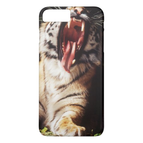 Tiger with mouth open iPhone 8 plus7 plus case