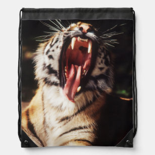 Growling Mouth Open Bengal Tiger Trucker Hat