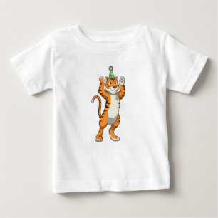 Tiger with Party hat Party Baby T-Shirt